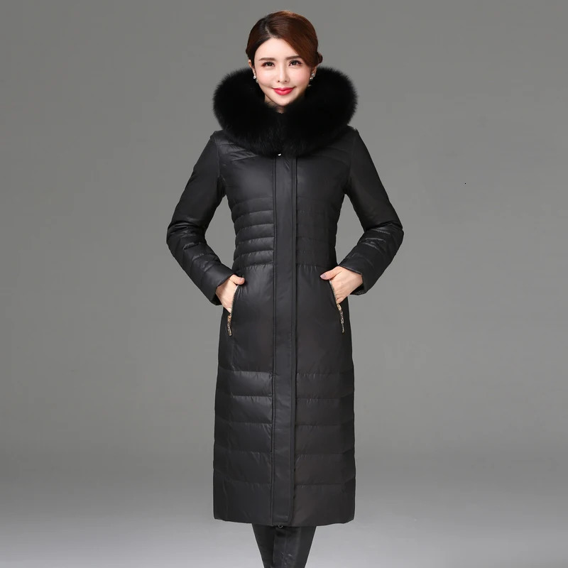 Shengyu Boya MiddleAged and Elderly OverTheKnee Long down Jacket Womens Thickeneded Mothers Fitted Style 260228