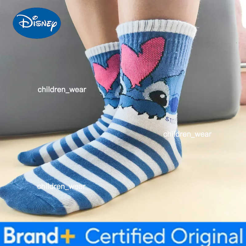 Disney Stitch Girls Cartoon Socks Kawaii LiloStitch Fashion Short Socks Children Woman Socks Kids Christmas Cozy Gifts Cotton H260306