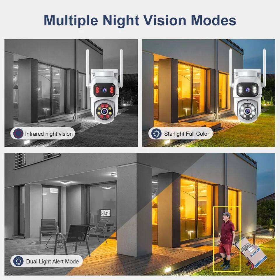 LS VISION 8MP 4K PTZ Wifi Dual Lens Wireless Outdoor Surveillance Ai Human Detect Security IP Camera Auto Tracking 26W0306