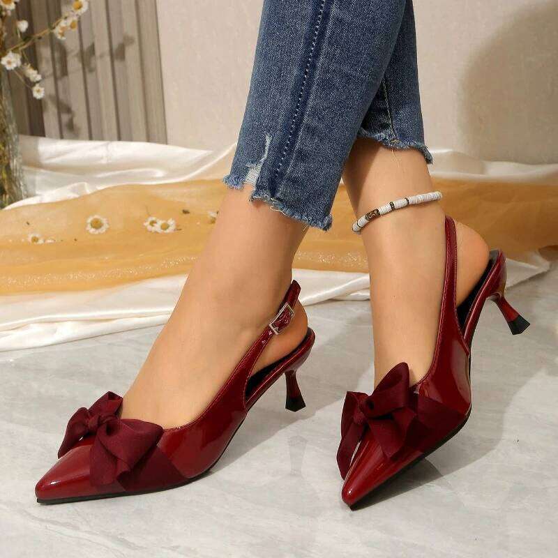 2025 Summer New Women's Fashion Bow Design High Heel Outdoor Casual Elegant Sandals