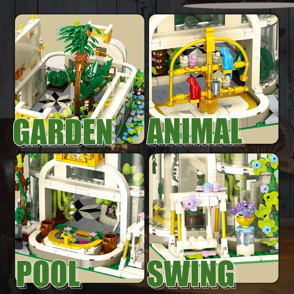 2231PCS Plant Garden Building Blocks City Street Model MOC Bricks Set With Light Kids Educational DIY Toys Holiday Gifts Z260305
