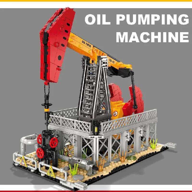 MOC Petroleum Engineering Modular Assembly Model Building Blocks Toy, Decorative Item Birthday Gift for Children 666pcs Z260306