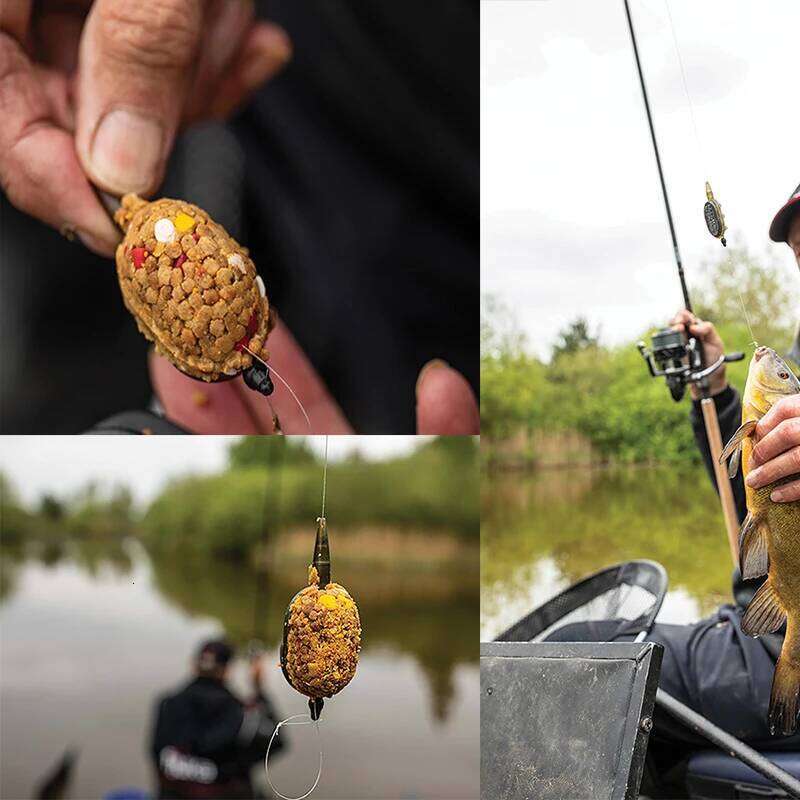 8PCS Premium Method Feeder Rig Bait Spike,Maggot Clip,Quick Stop - Pre-Tied, Strong Line Hair Rig, Sharp Hooks for Carp Fishing S260305