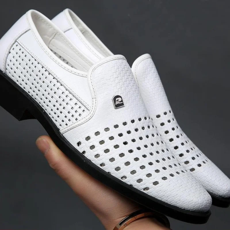 Summer Mens Loafers Breathable Mens Leather Shoes Soft Soles Male Casual Shoes Slip-on Oxford Shoes Business Zapatos De Hombre 260305