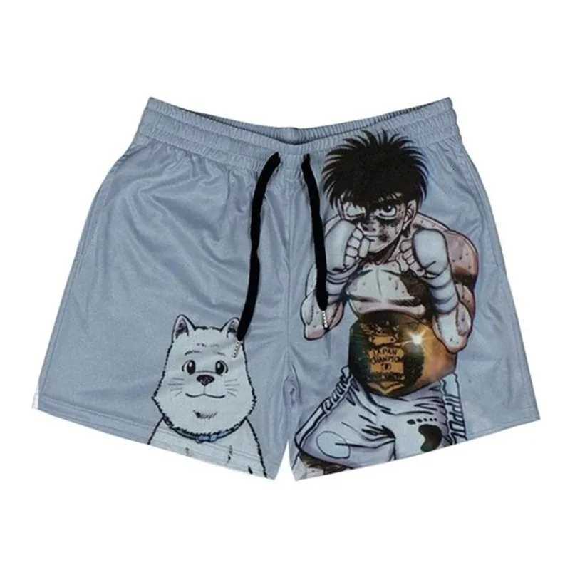 Hajime no Ippo Anime Shorts Men Print Gym Shorts Quick Dry Mesh Short Pants Cosplay Fitness Baggy Boxing Shorts X260306