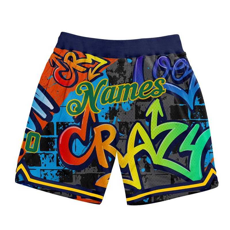 Fashion Graffiti Graphic Basketball Shorts For Men Summer Trend Custom Name Number Sports Short Pants Casual Loose Swim Trunks X260306