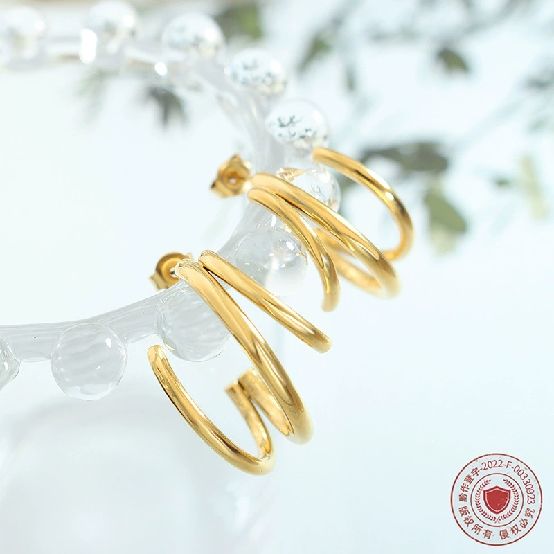Sophisticated Metal-Inspired Jewelry Collection: Premium Titanium/Stainless Steel Earing Sets