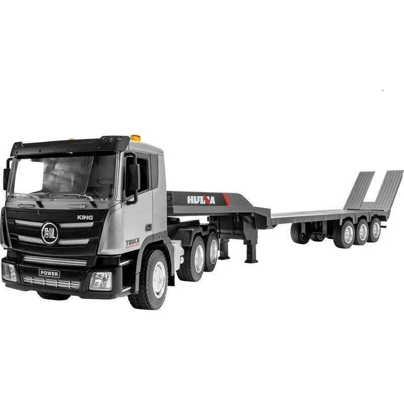 Clearance Sale Huina 1318 RC Flat Truck Model 1:24 Alloy Engineer Vehicle 2.4G Remote Control Car 9Channels Trailer Toys C260305