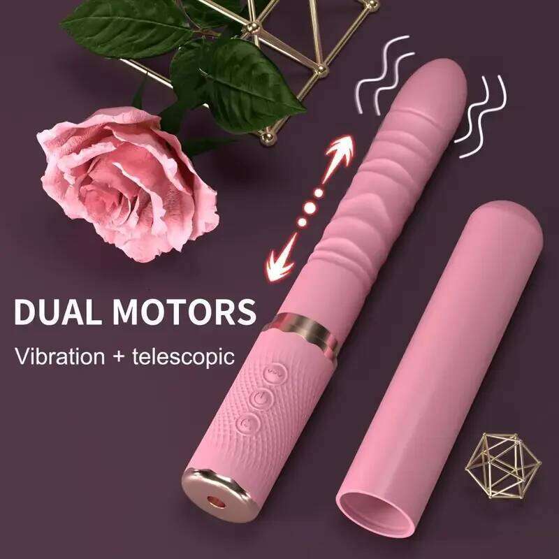 Dildo Vibrator Female G Spot Clitoral Stimulator Adult Product with 5 Thrusting 10 Vibration Modes Sex Toy for Women W260305