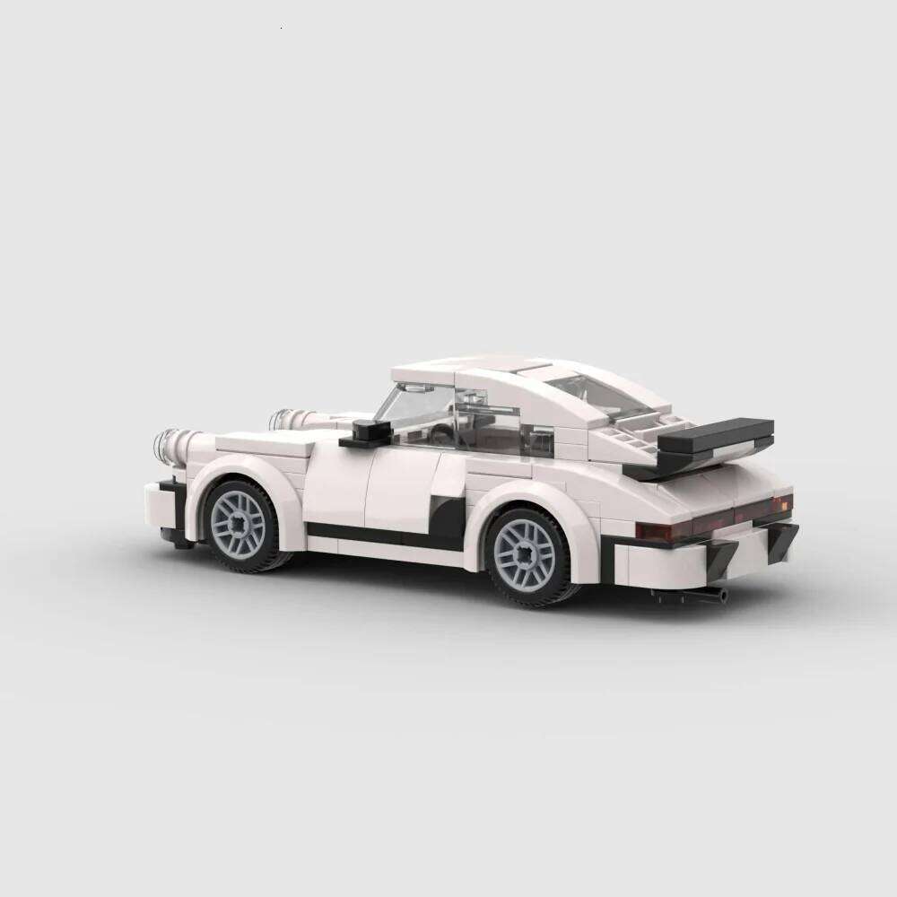 196PCS White Sports Car MOC Building Blocks for Porsche 911 Z260305