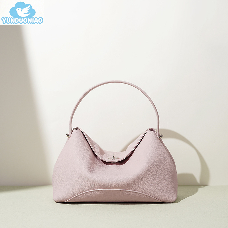 YUNDUONIAO new genuine leather pillow bag simple multifunctional women's handbag Korean style first layer cowhide design niche single shoulder cr