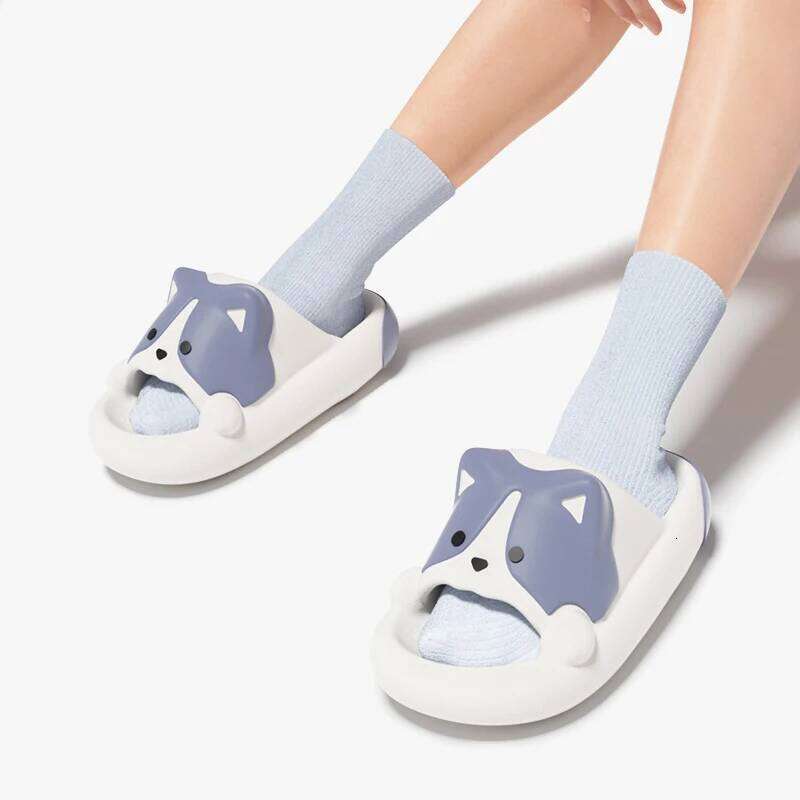 Litfun Summer Slippers Non-slip Breathable Bathroom Ladies Cute Cartoon Dog Slides EVA Soft Sole Women's Sandals