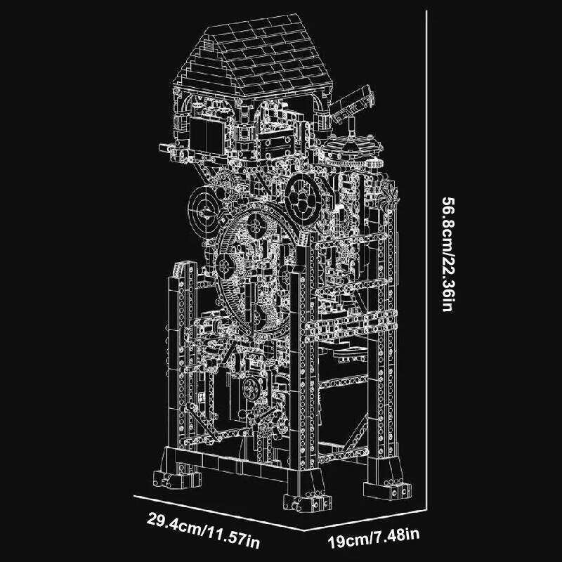 3181PCS Technik Motorized Cyberpunk Clock Building Blocks Model Kit Brick Set Assembly DIY Creative Toys Kids Christmas Gifts Z260306