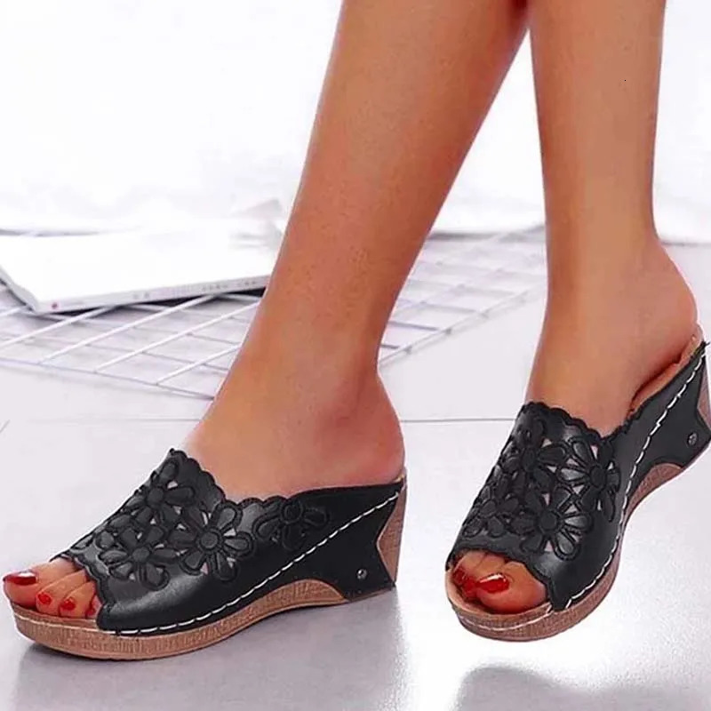 Sandals Shoes Women Summer Comfortable Women Shoe Slides Shoes Woman Wedge Walking Shoes Party Female Footwear Slippers Woman 260305