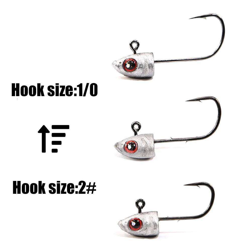 B&U Jig Head Hook Fish Sharp Fishhooks Soft Bait Worm Barbed Hooks Fishing Tackle Hard Lure Y260305