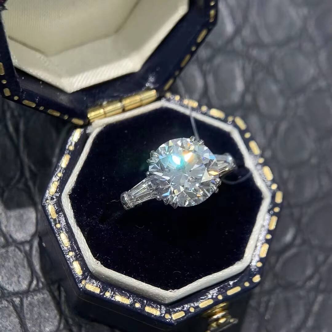 18K Gold Engagement Rings for Women - Real Diamond Engagement Ring With Gold Band and CZ Diamond
