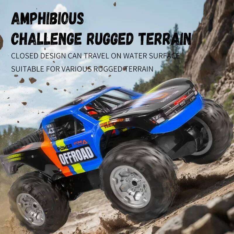 RC Car JJRC Q205 4WD High-Speed Truck 360 Rotation Amphibious Off-Road Vehicle 2.4g Remote Controller Toys for Boys Kids Gifts C260305