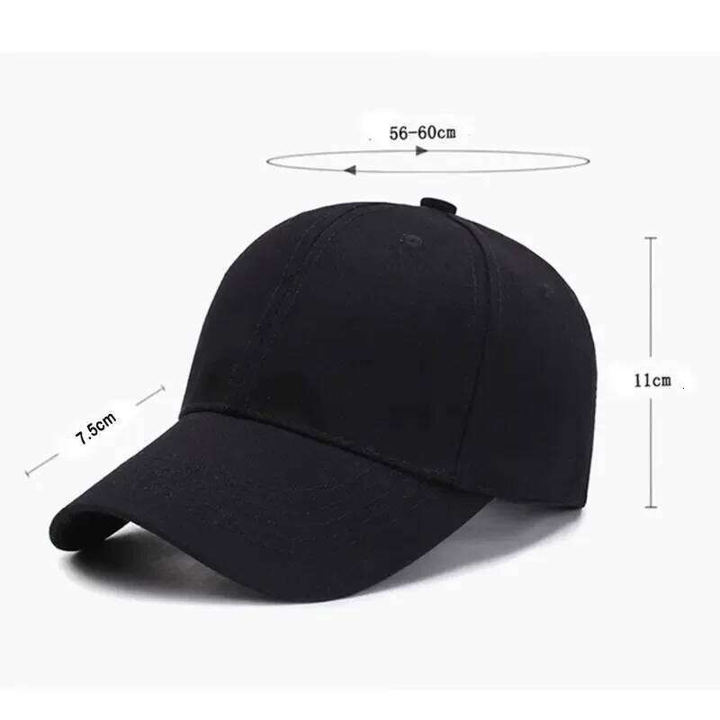 Caps Black for Mens Women Sports Adjustable Cotton Baseball Cap Casual Summer Hat Y260304