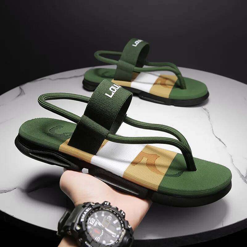 Litfun Summer Men's Flip Flops Casual Flat Sandals Outdoor Beach Shoes Fashion Designer Male Slippers Soft Non-slip Cloud Slides
