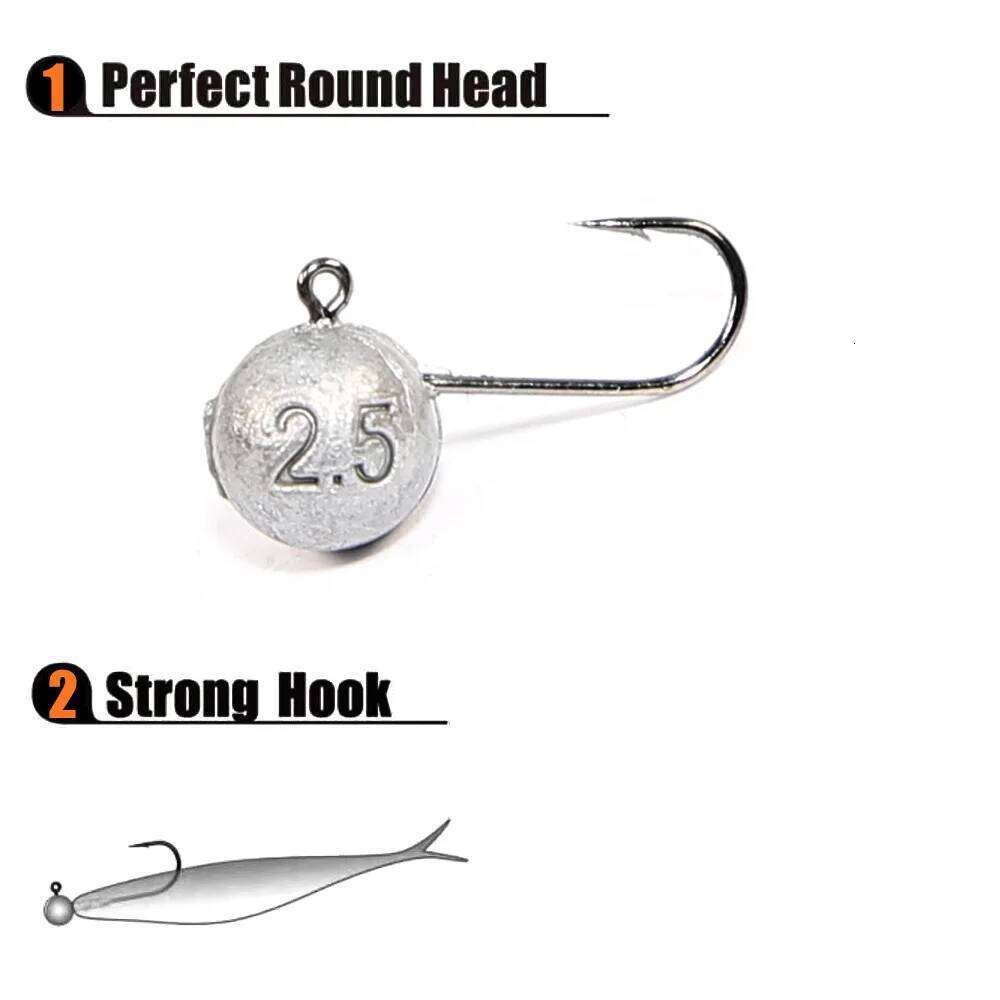PEAK 10pcs/lot Micro Head Ice Hook Mini Crank Jig Fishhook Soft Lure Fishing Tackle S260305