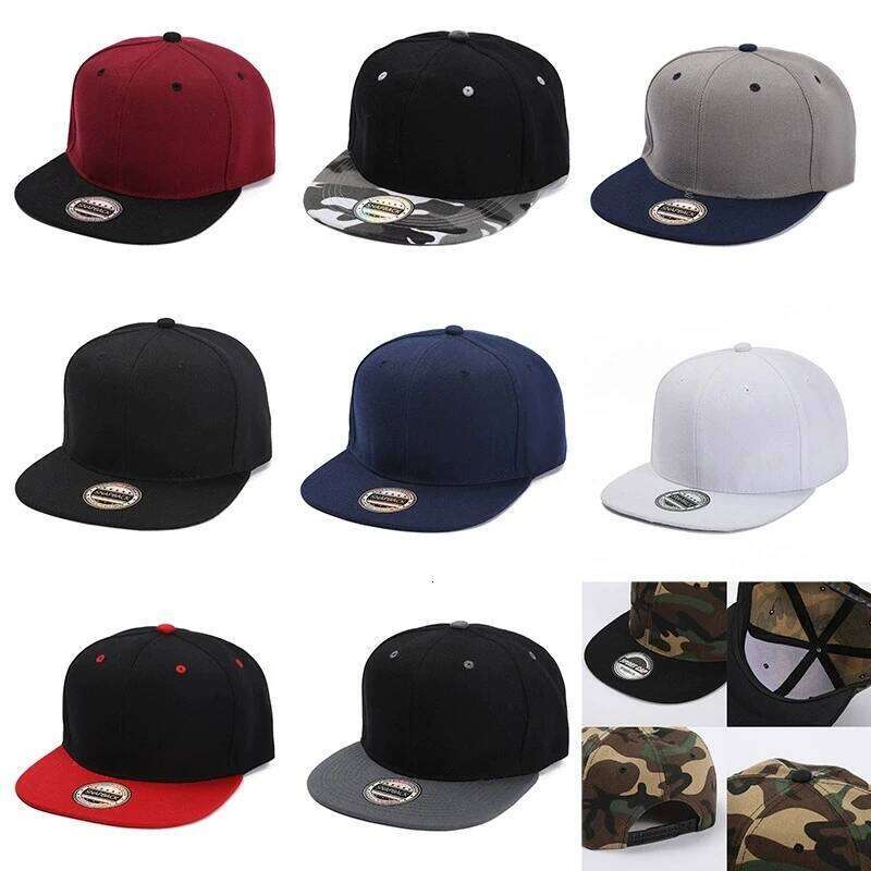 Color-Blocked Flat-Brim Baseball Cap Versatile Sunshade and Sun Protection Outdoor Fashion Unisex Street Hip-Hop Hat Y260304