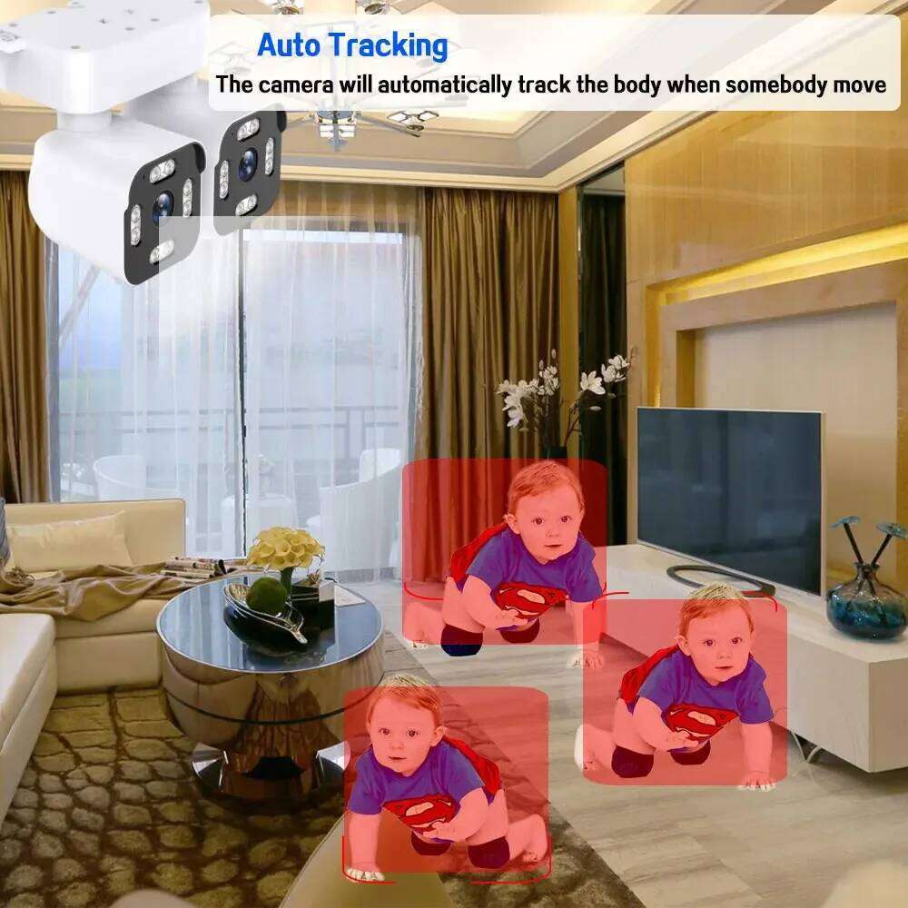 10X Zoom Wifi PTZ Bullet Camera Auto Tracking Dual Lens Outdoor Waterproof Panoramic View Wireless CCTV Video Surveillance Cam 26W0306