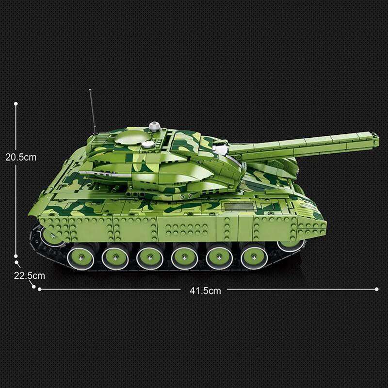 1516PCS MOC Technical Ww2 Military Weapon Remote Control Tank Building Blocks Bricks Model Assembling Toys for Children Gift Set Z260306