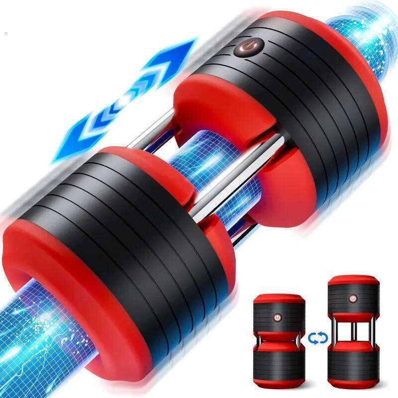 Male Sex Toys for Men Vibrating Double Interactive Electric Masturbator Penis Pump Stroker Pocket Pussy W260305