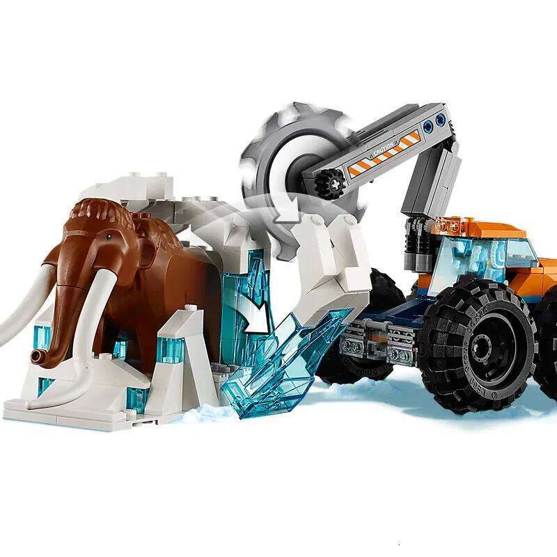 Compatible with City series building blocks Arctic mobile exploration base crane car MOC toys children's Christmas gifts Z260306