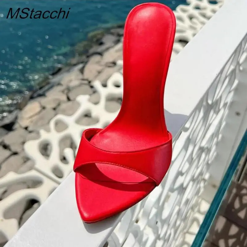 Super-high Heel Slippers Women Shoes Summer Peep Toe Mixed Colors Stiletto Sandals Sexy Party Ladies Shoes Woman Pumps 260306