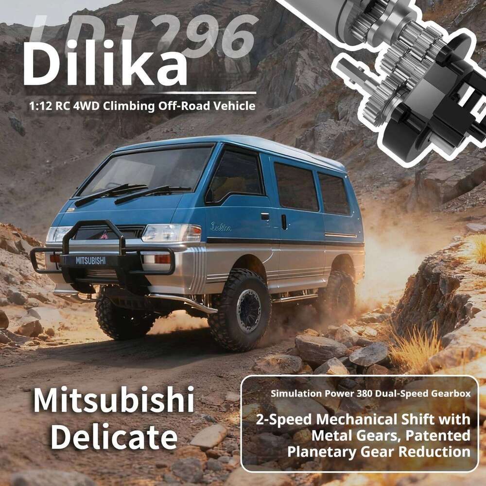 RC Toy Crawler Off-Road Climbing Car 1:12 Scale Dual-Speed Transmission Remote Control Vehicle for Kids And Hobbyists C260305