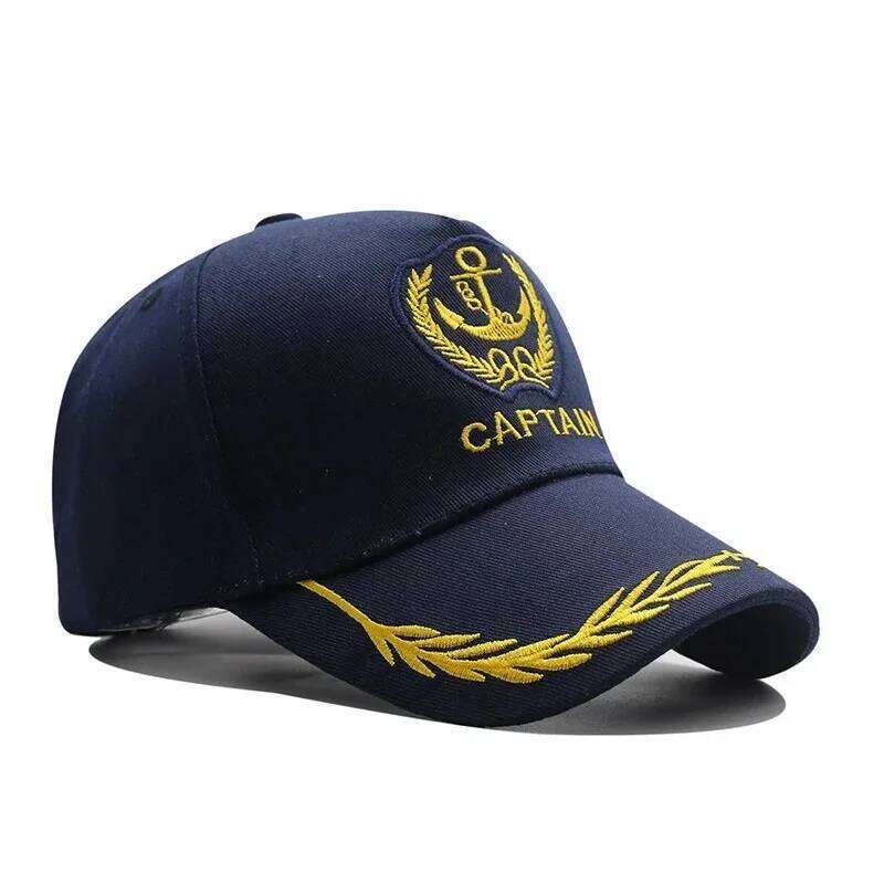 Hot Sale Adult Yacht Military Cap Sailor Captain Costume Cotton Admiral Baseball Caps Captains Hat Y260304