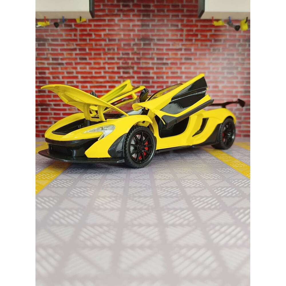 1:24 McLaren P1 alloy racing model car ornaments collection has simulated sound and lighting functions fine workmanship C260305