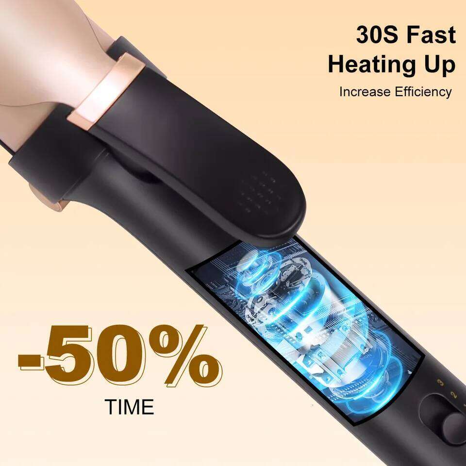 Hatteker Electric Curling Iron for Women 3-Level Temperature Control Ceramic Hair Protecting Curler Home Use Styling Tool US 26Y0306