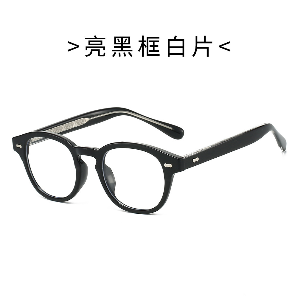 New 25-style retro round-frame non-prescription glasses for men and women, artistic TR90 frame, niche anti-blue light, high-end fashion