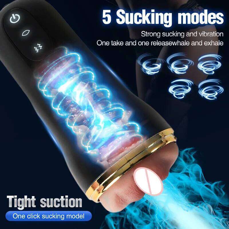 Automatic Male Masturbation Cup 3D Realistic Vaginal Penis Vacuum Trainer Pocket Pussy Vibrator Blowjob Dicks Pump Men Sex Toys W260305