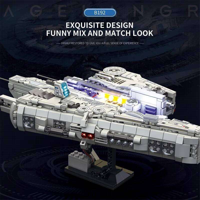 858PCS Heavy Attack Aircraft Building Blocks Space Battleship Artillery Ship Missile Assembly Bricks Toy Children Holiday Gift Z260305