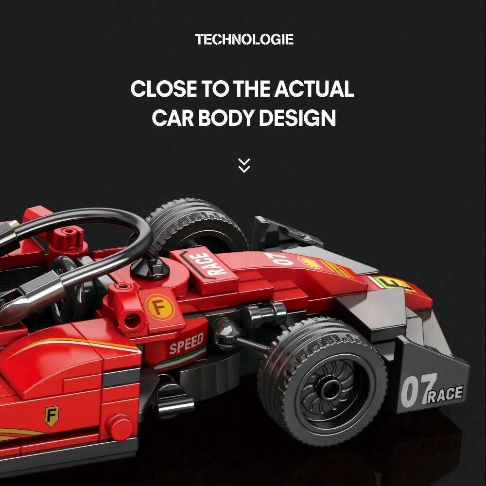 245PCS Formula Racing Car Building Blocks 1:24 Vehicle Model Bricks Desktop Ornaments Children DIY Assembly Toys Holiday Gifts Z260305