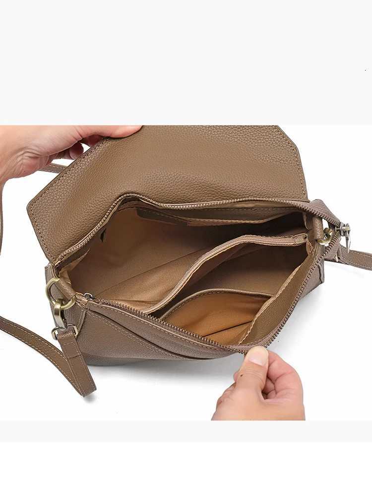 Women Cow Genuine Leather Portable Shoulder Bag Female Soft Cowhide Crossbody Bags Ladies Fashion Designer Handbags H260306