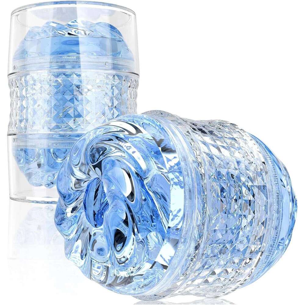 kaifutong Manual Spiral Motion Male Masturbator Sleeve Adult Toys for Men Realistic Pocket Pussy Open Ended Crystal Sex Toy W260305