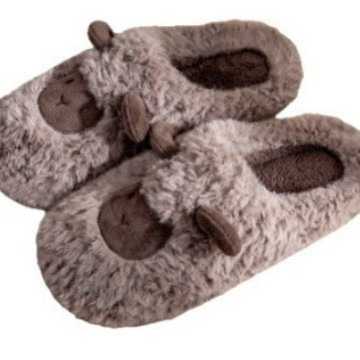 Cartoon cotton slippers for women indoor warm home use non-slip cute plush slippers S260305