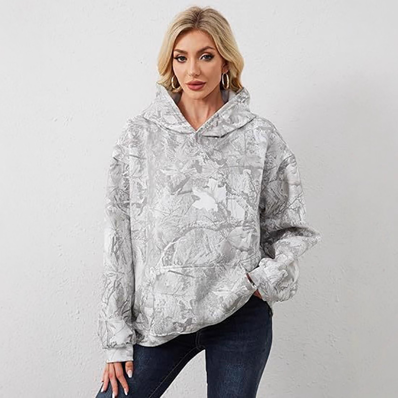 European and American women's casual hooded new women's hoodie in large size