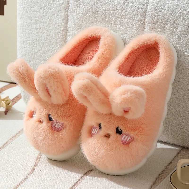 Winter Warm Slippers for Women Cute bow House Non Slip Soft Shoes Comfort Flat Heel Home Indoor Bedroom Plush Slippers S260305