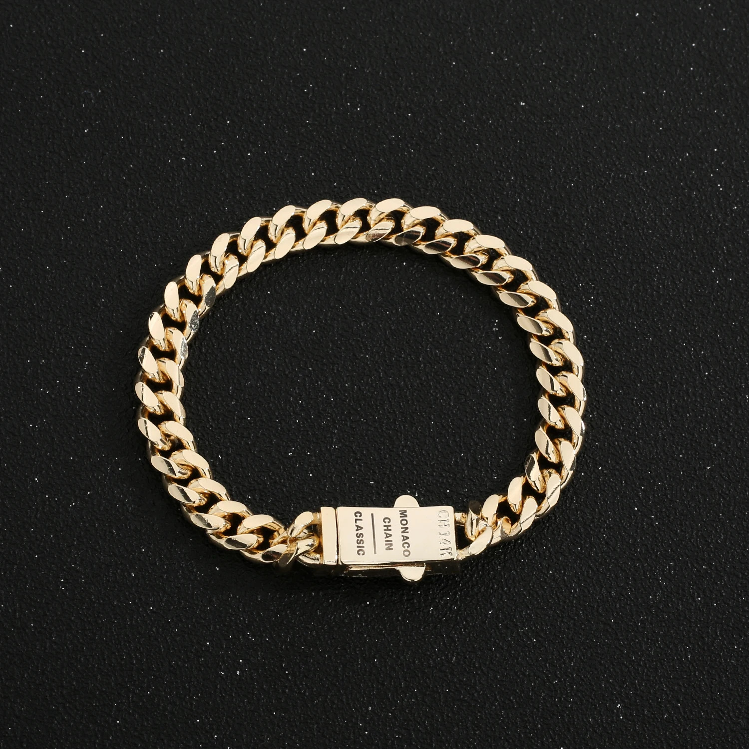 Unisex anklet one 14K plated brass Monaco series 23cm/25cm foot jewelry 260304