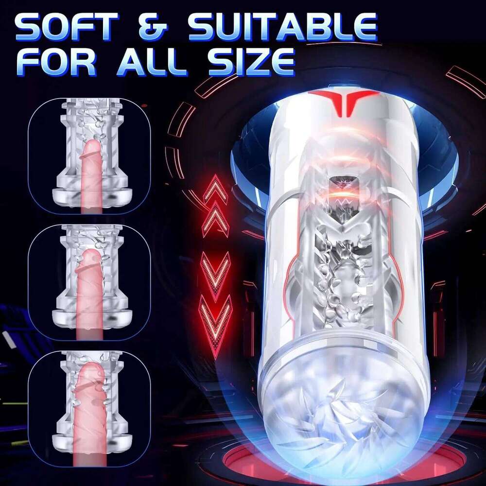 Automatic Male Masturbator Heated Telescopic Sucking Blowjob Machines Masturbation Cup Penis Pump Adult Goods Sex Toys for Man W260305