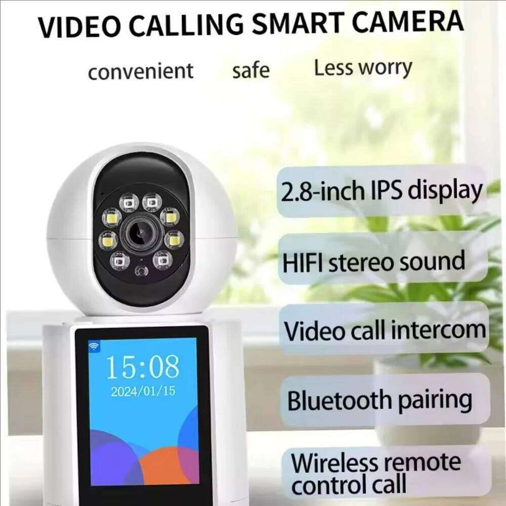 V360 pro 2K 5MP WiFi Camera CD CARD/2.4 Inch Screen Video Call Answer AI Detect Two Way Audio Color Night Vision 2MP Indoor 26W0306
