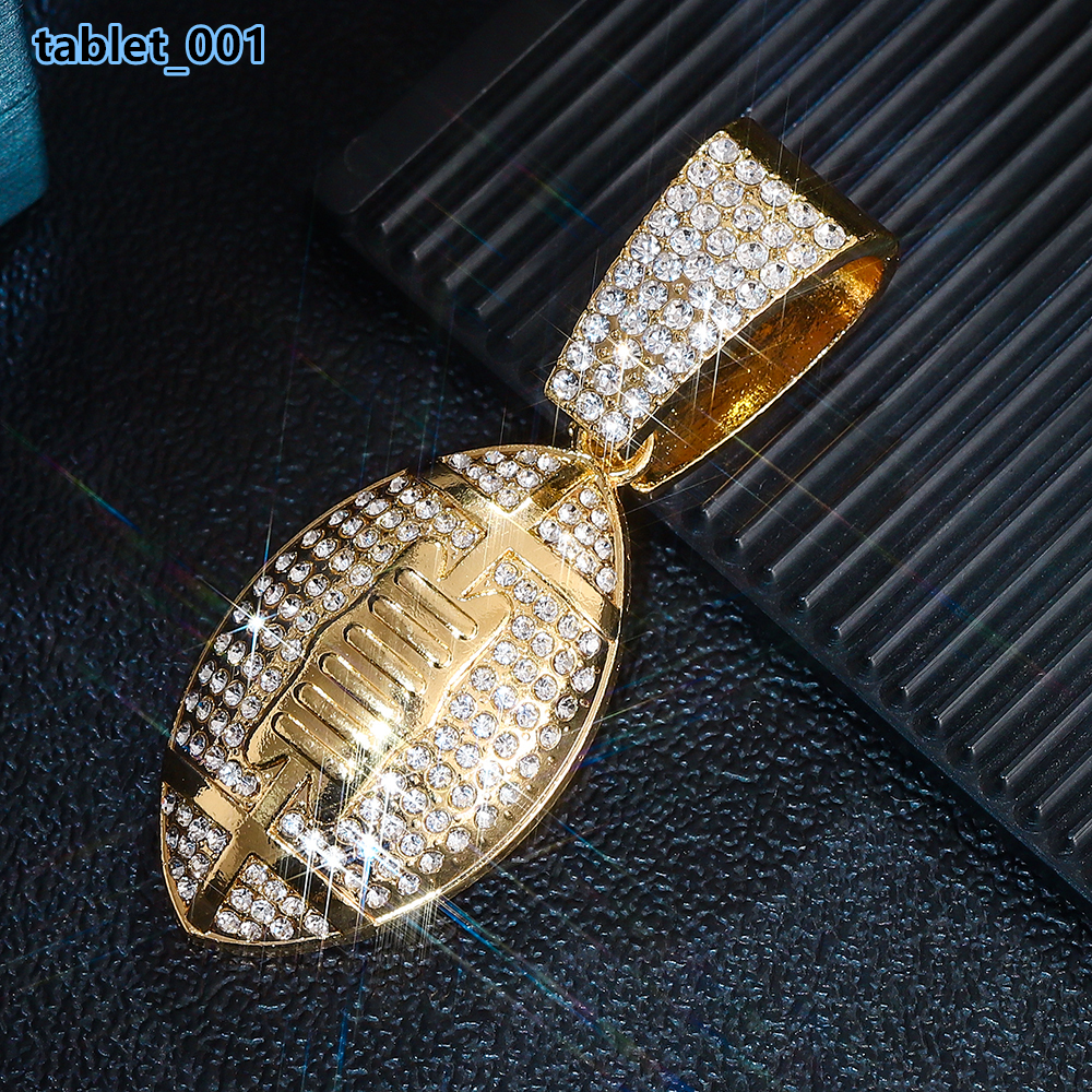 Custom Pendant Manufacturer Pendant and Chain 925sliver Plated Gold Moissanite Diamond Pendant Oval Shape for Man Hip Hopjewelry