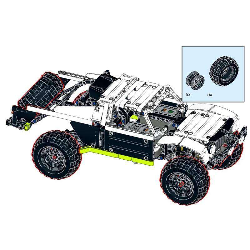 New MOC BAJA TROPHY TRUCK Double Trouble Pickup Building Blocks Bricks DIY Assembly Model Creative Display Toys Birthday Gifts Z260306
