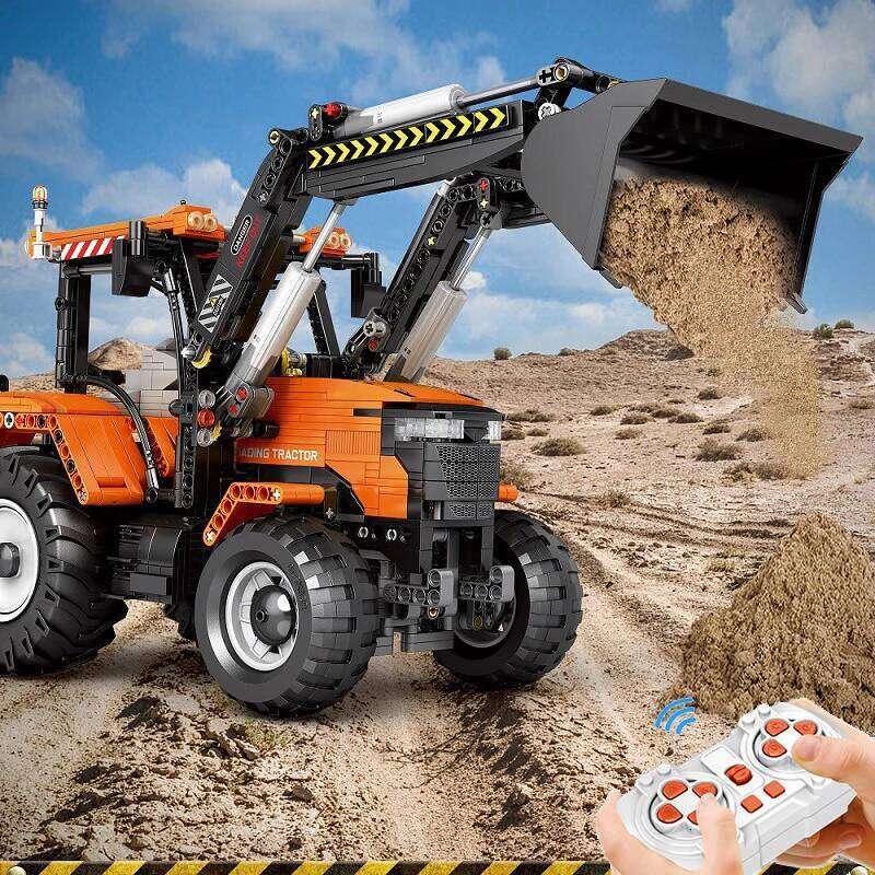 1496PCS Remote Control Loading Tractor Building Blocks Diy RC Farm Car Model Technology Bricks Children DIY Toys Birthday Gifts Z260306