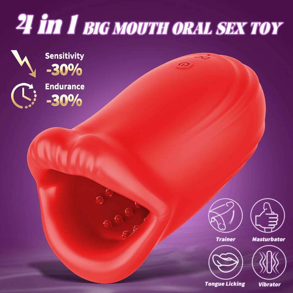 Male Masturbator Deep Throat Blowjob Vibrating Oral Pussy Vagina Penis Vibrator Stimulation Adult Sex Toys Masturbators for Men W260305